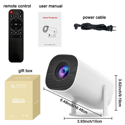Pocket Smart Projector – 4K Mini Cinema بروجكتور سينما منزلي ذكي – عرض 4K لاسلكي